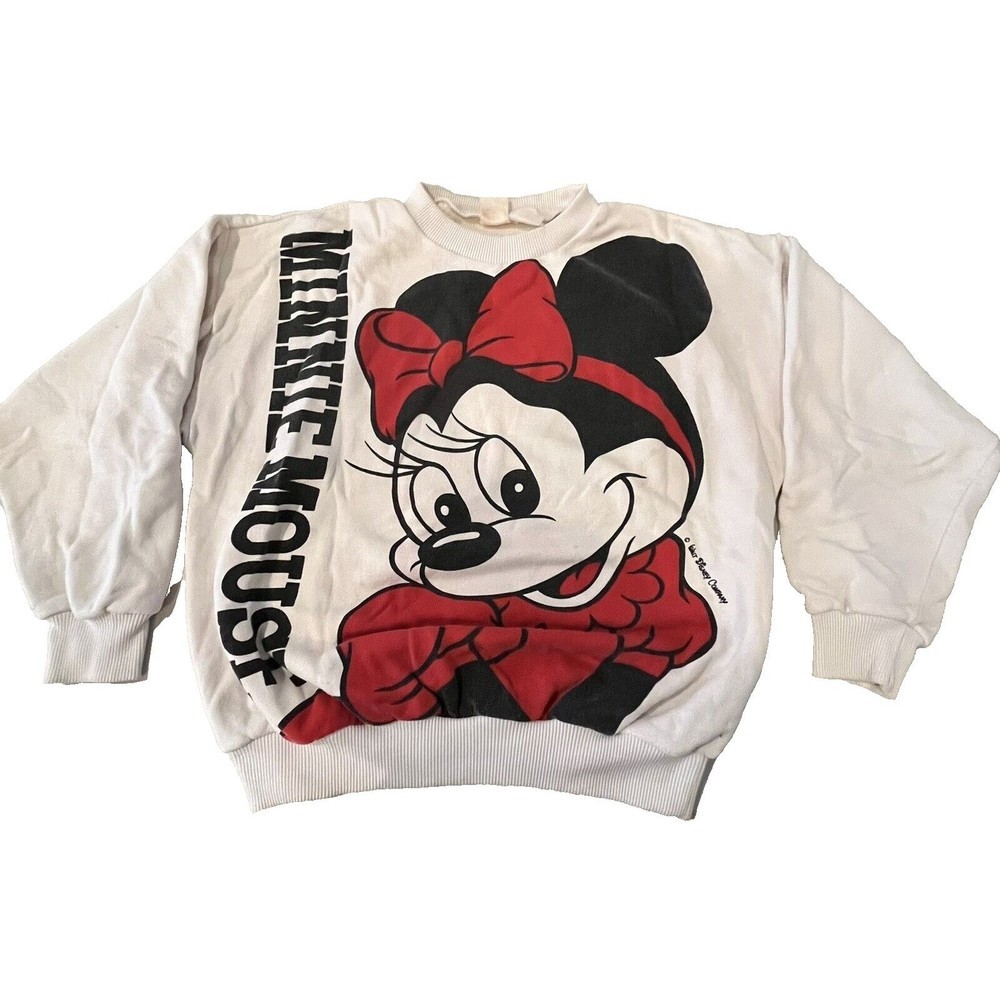Disney‎ Minnie-Mouse Vintage Sweatshirt Oversized 80s 90s Crew Neck Size M